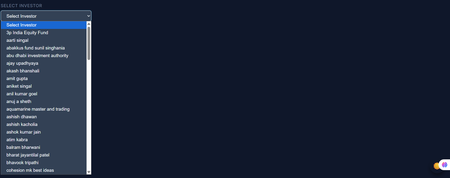 Top investor portfolio showing stock holdings, allocation and investment strategy breakdown